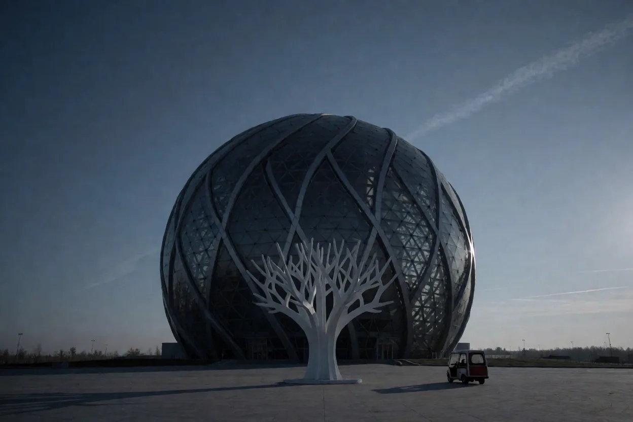 Astana Expo Center at dusk